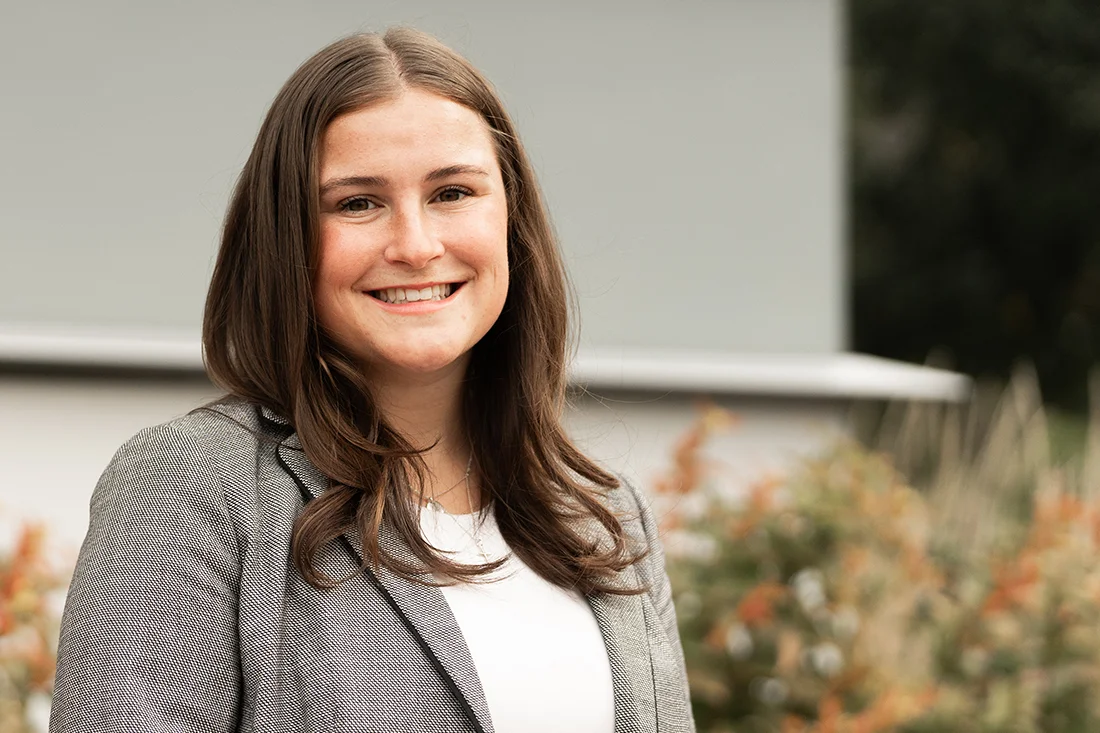 Student posing for a portrait