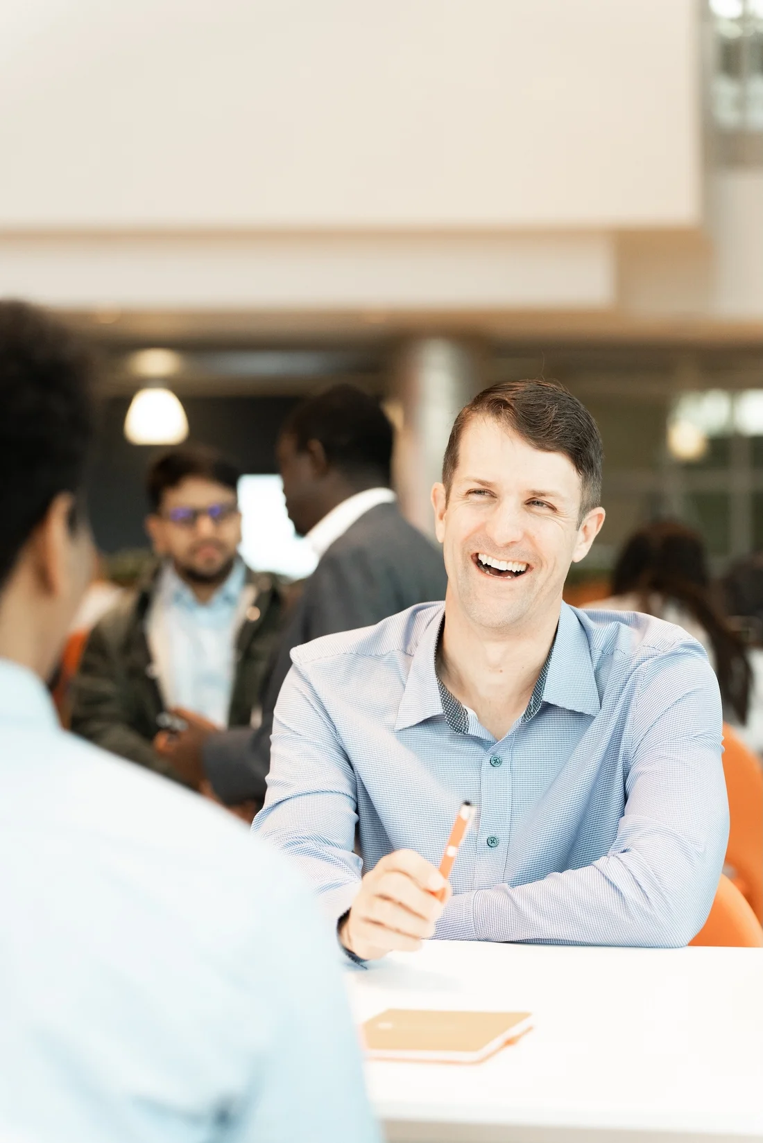 Student posing for a portrait